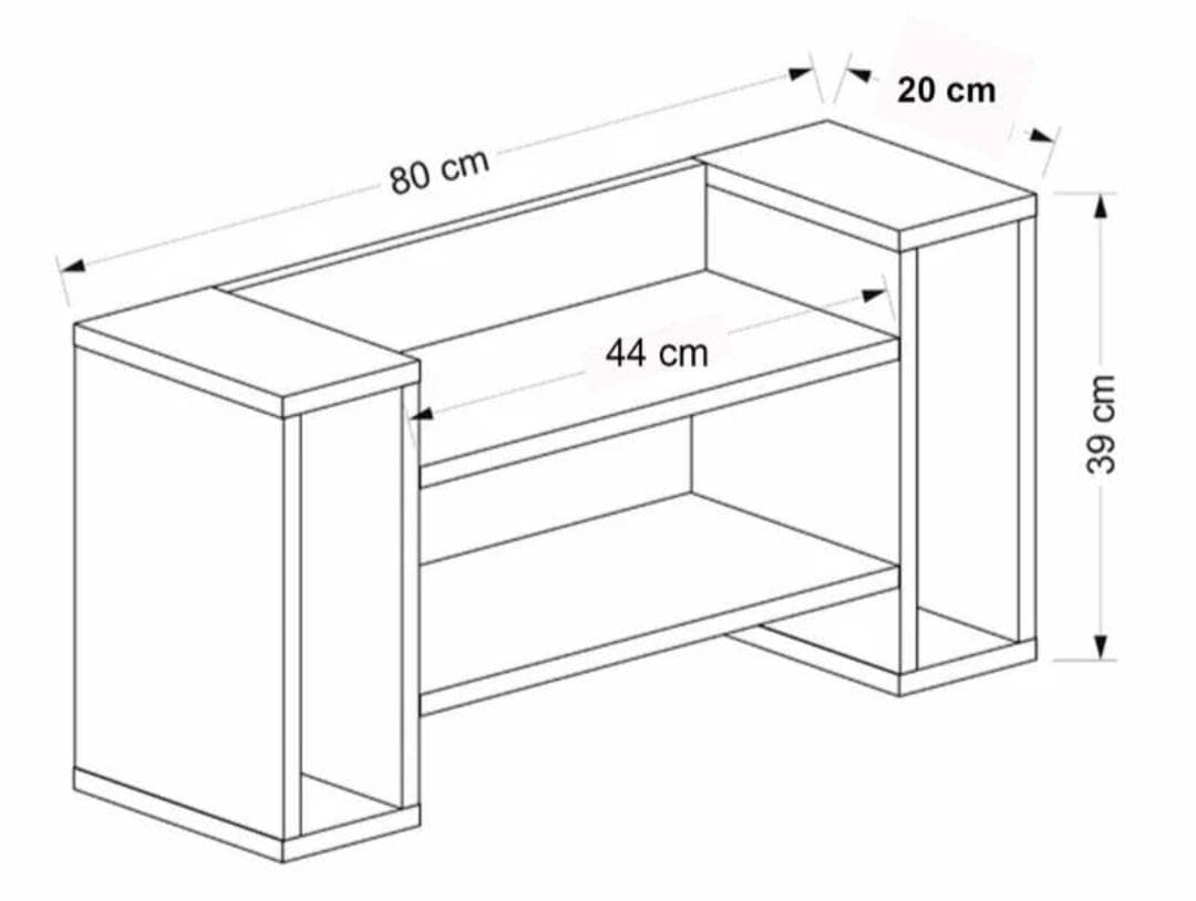 Librero flotante blanco 2
