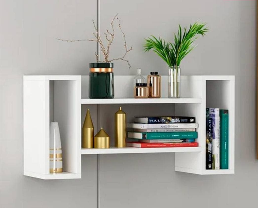 Librero flotante blanco