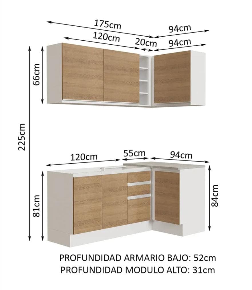 Repostero empotrado de cocina